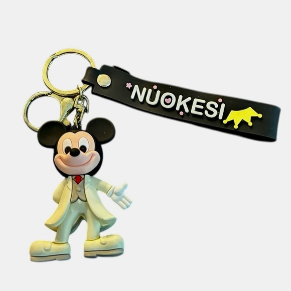Disney Mickey  3D Keychain Wristlet Bag Charm - Picture 1 of 1